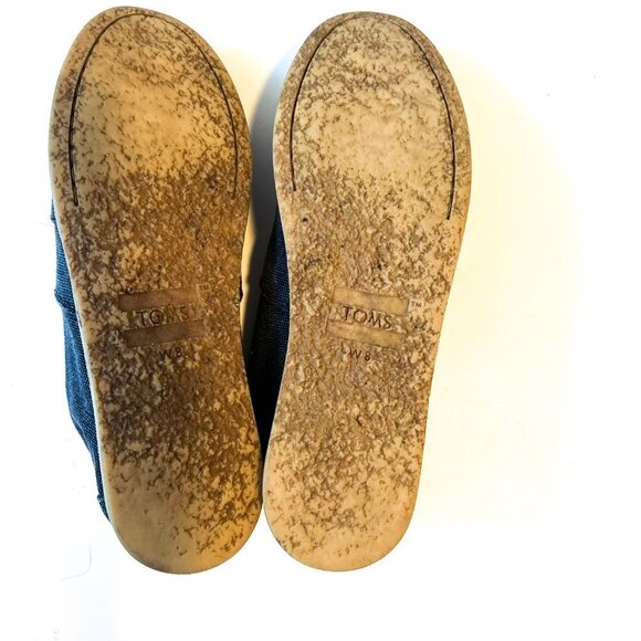 TOMS Alpargata Crepe 10010930 Black Washed Canvas Size 8 - Picture 8 of 10